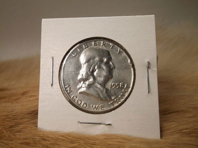 1958 D US Silver Franklin Half Dollar (1 of 1)