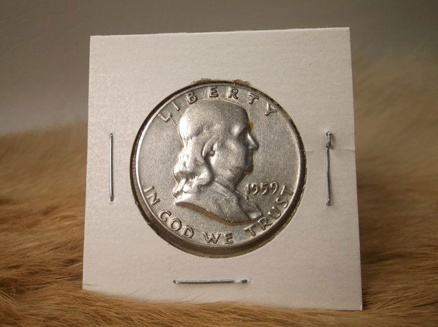 1959 D US Silver Franklin Half Dollar (1 of 1)