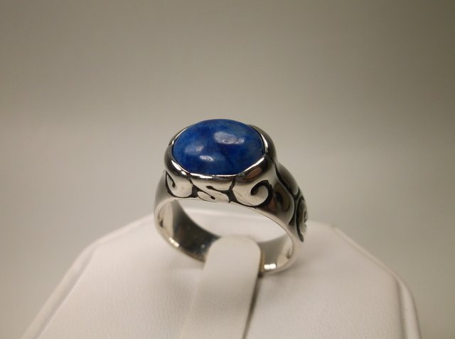 Gorgeous Heavy Sterling Silver Lapis Mens Ring 10 (1 of 1)
