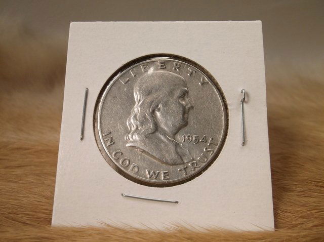 1954 D US Silver Franklin Half Dollar (1 of 1)