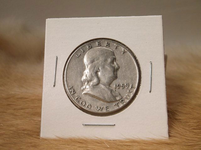 1959 D US Silver Franklin Half Dollar (1 of 1)