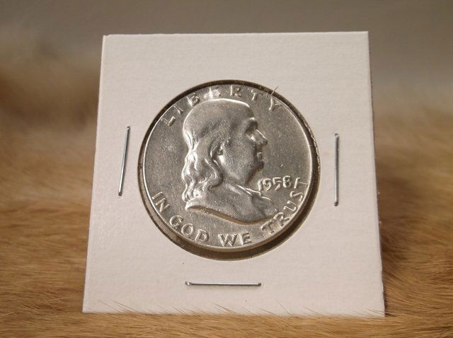 1958 US Silver Franklin Half Dollar (1 of 1)