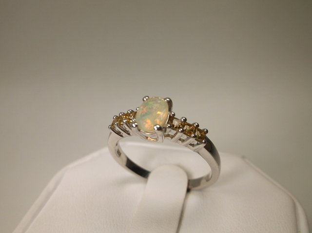 Gorgeous Sterling Silver Opal Citrine Ring 9 (1 of 1)