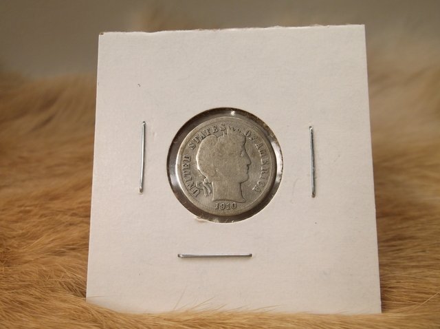 1910 US Silver Barber Dime (1 of 1)