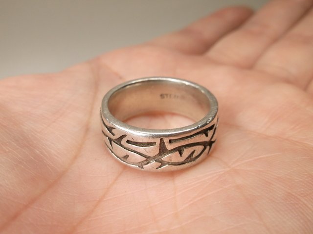 Very Heavy Sterling Silver Mens Ring 10 (1 of 1)