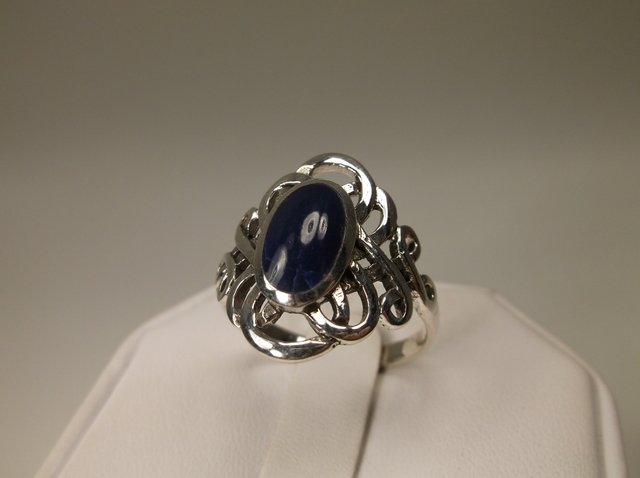 Beautiful Sterling Silver Mens Lapis Ring 10 (1 of 1)