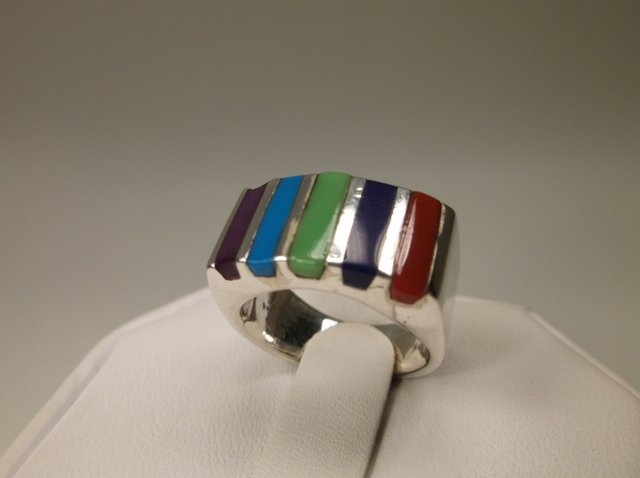 Beautiful Heavy Sterling Silver Turquoise Ring 4.5 (1 of 1)