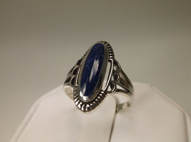 Gorgeous Sterling Silver Lapis Mens Ring 10 (1 of 1)