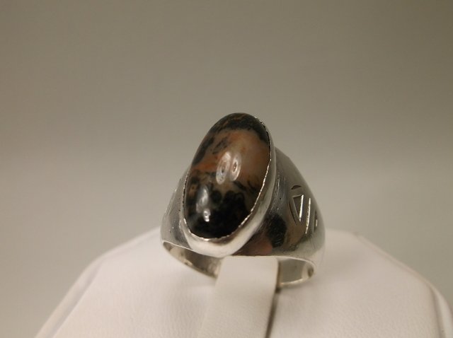 Antique Crouse Co Sterling Silver Calcite Ring 9 (1 of 3)