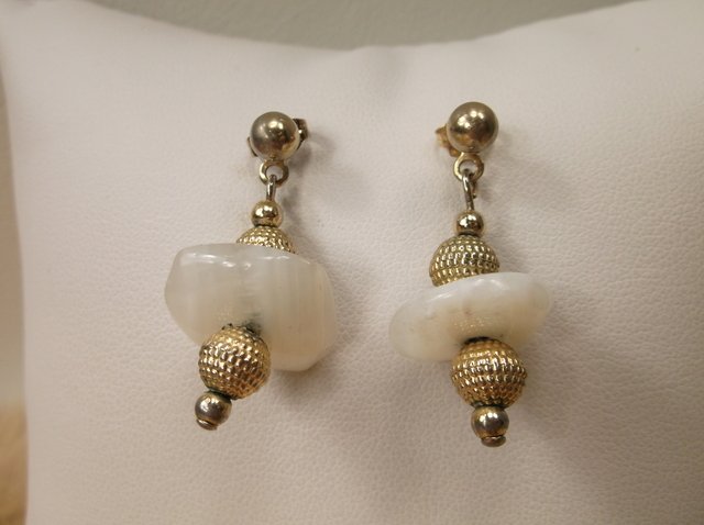 Beautiful Earrings With 14kt Gold balls & Backings (1 of 1)