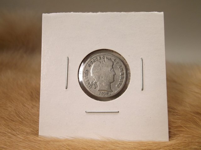 1910 US Silver Barber Dime (1 of 1)