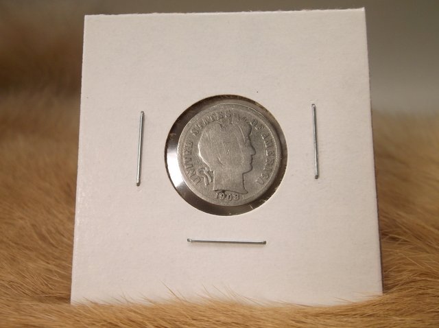 1908 US Silver Barber Dime (1 of 1)