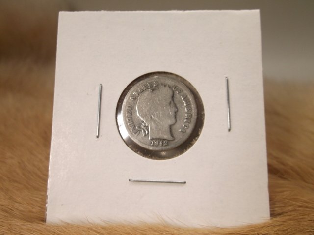 1912 US Silver Barber Dime (1 of 1)