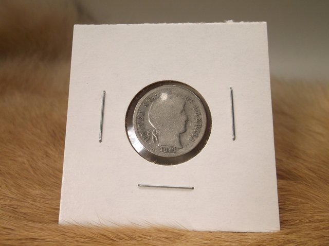 1913 US Silver Barber Dime (1 of 1)