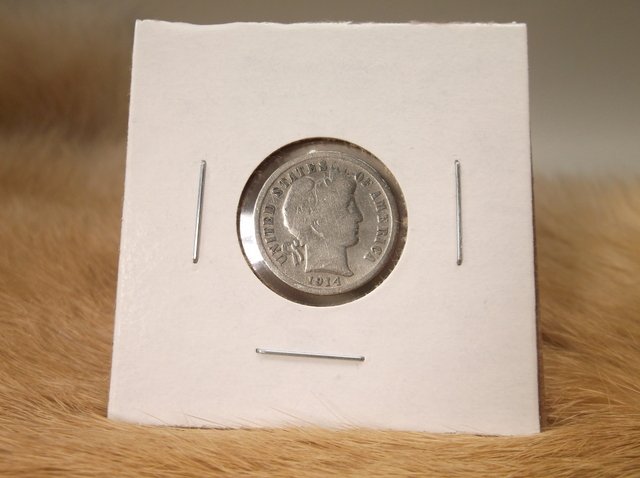 1914 D US Silver Barber Dime (1 of 1)