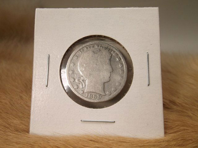1899 US Silver barber Quarter (1 of 1)