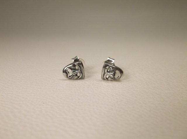 Beautiful Sterling Silver Comedy Tragedy Mask Earrings (1 of 1)