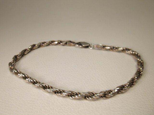 Thick Sterling Silver Chain Bracelet: .