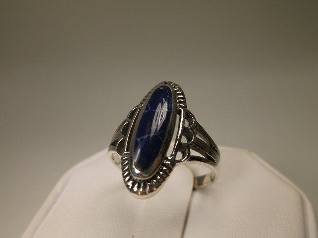 Gorgeous Sterling Silver Mens Lapis Ring 10 (1 of 1)
