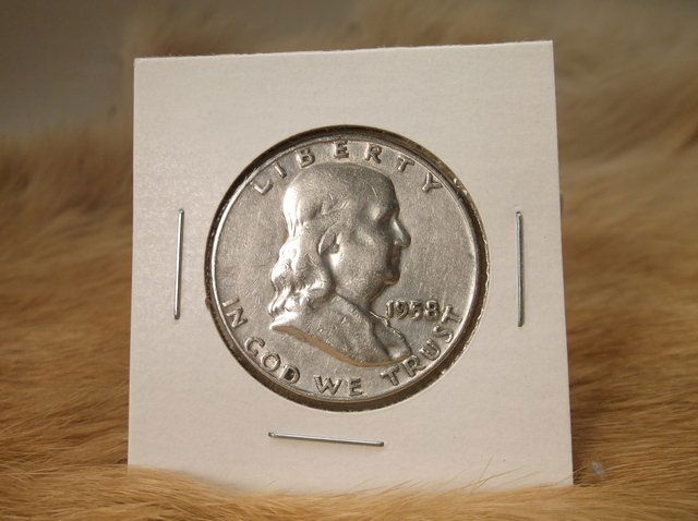 1958 D US Silver Franklin Half Dollar (1 of 1)