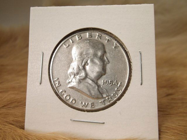 1954 D US Silver Franklin Half Dollar (1 of 1)