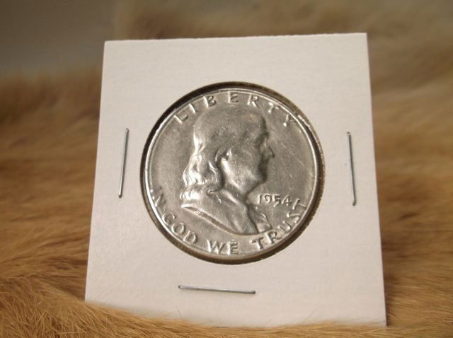1954 S US Silver Franklin Half Dollar (1 of 1)