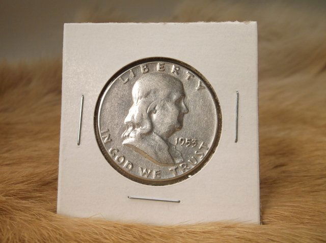 1953 US Silver Franklin Half Dollar (1 of 1)