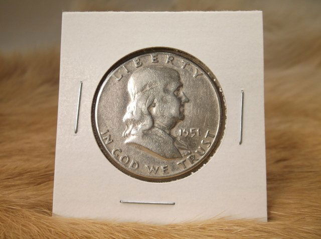 1951 US Silver Franklin Half Dollar (1 of 1)