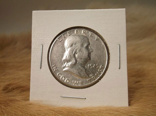 1949 US Silver Franklin half Dollar (1 of 1)