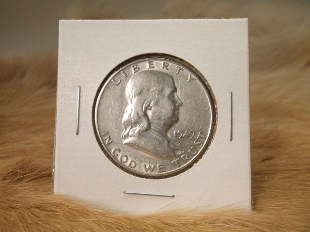 1949 D US Silver Franklin half Dollar (1 of 1)