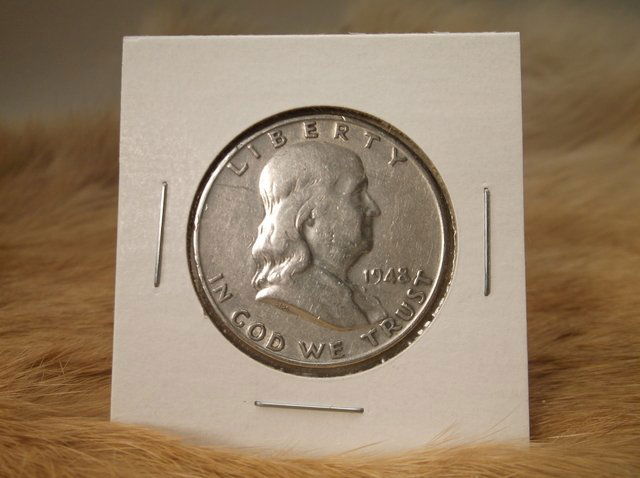 1948 D US Silver Franklin Half Dollar (1 of 1)