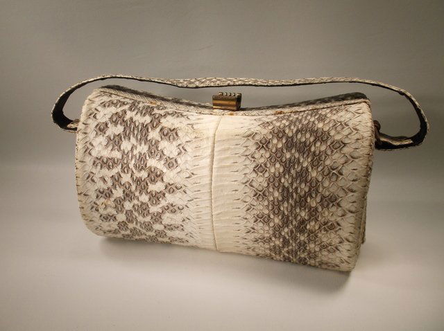 Antique Genuine Snake Skin Purse Handbag (1 of 3)