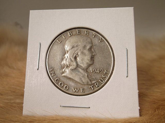 1949 US Silver Franklin Half Dollar (1 of 1)