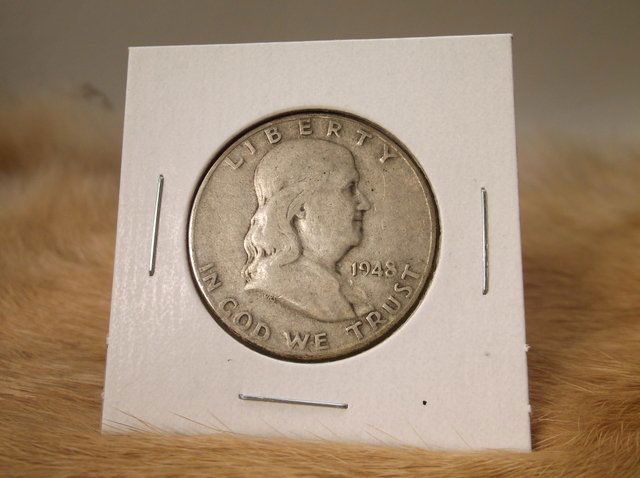 1948 D US Silver Franklin Half Dollar (1 of 1)