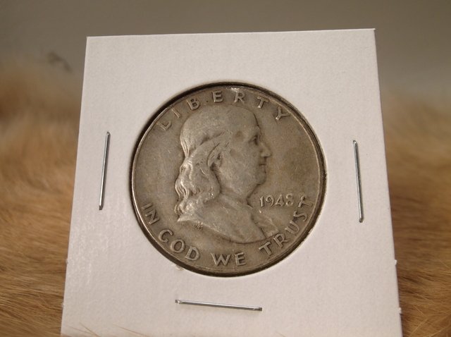 1948 D US Silver Franklin Half Dollar (1 of 1)