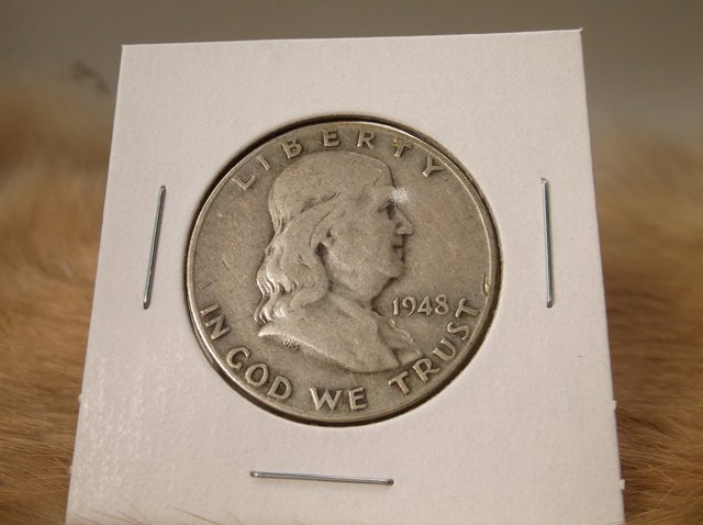 1948 D US Silver Franklin Half Dollar (1 of 1)