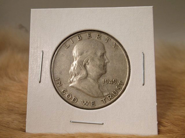 1949 D US Silver Franklin Half Dollar (1 of 1)