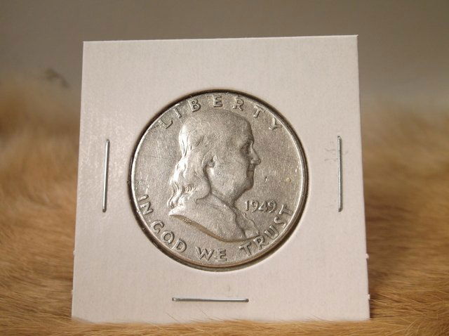 1949 US Silver Franklin Half Dollar (1 of 1)
