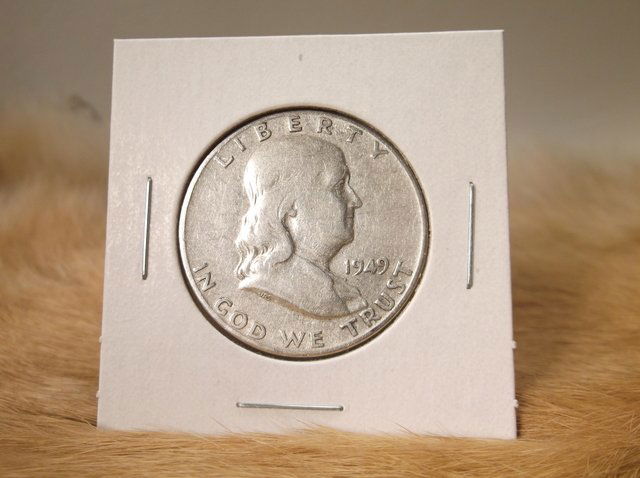 1949 D US Silver Franklin Half Dollar (1 of 1)