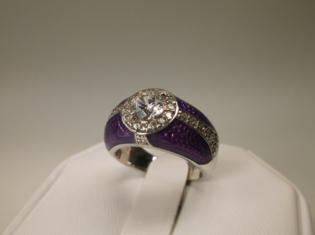 Beautiful Hidalgo Enameled Sterling Silver Ring 6 (1 of 2)