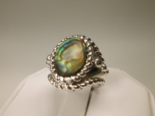 Beautiful Sterling Silver Abalone Ring 5 (1 of 1)