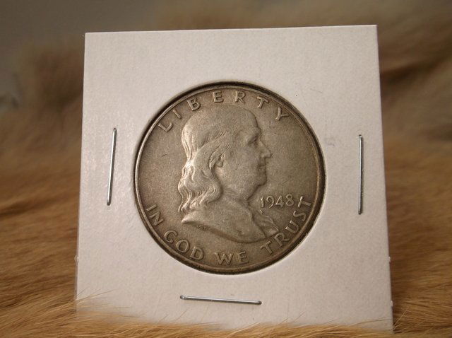 1948 D US Silver Franklin Half Dollar (1 of 1)