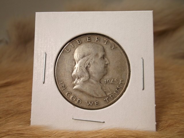1948 D US Silver Franklin Half Dollar (1 of 1)