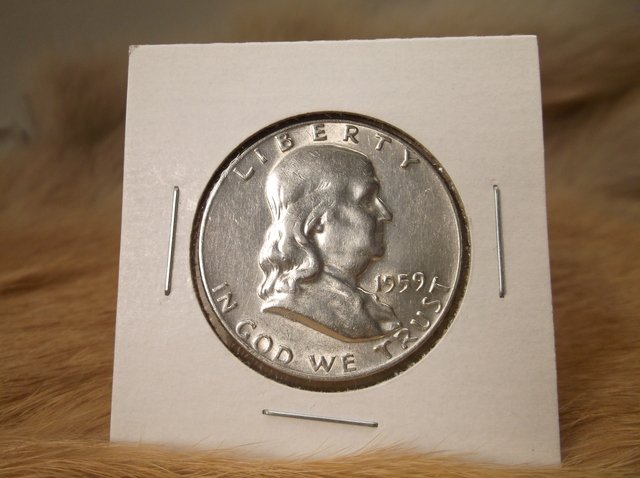 1959 D US Silver Franklin Half Dollar (1 of 1)