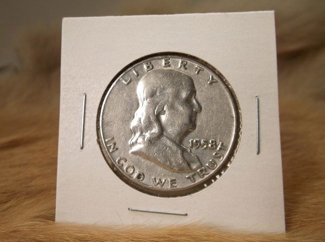 1958 D US Silver Franklin Half Dollar (1 of 1)