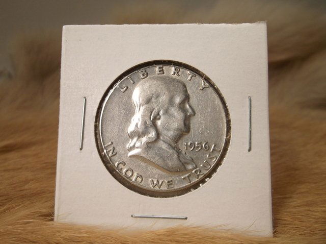 1956 US Silver Franklin half Dollar (1 of 1)