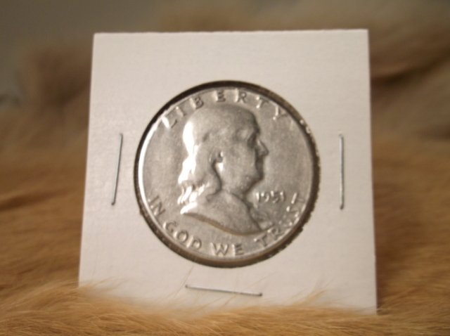 1951 S US Silver Franklin half Dollar (1 of 1)