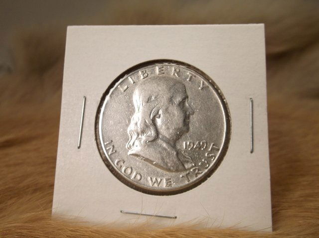 1949 US Silver Franklin Half Dollar (1 of 1)