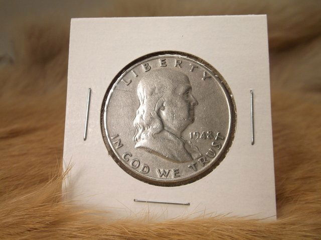 1948 D US Silver Franklin Half Dollar (1 of 1)