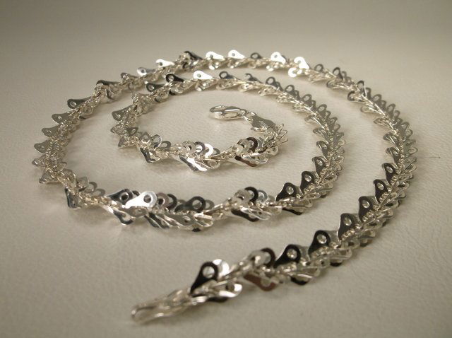 Gorgeous Large Sterling Silver Chain Necklace 20" (1 of 1)
